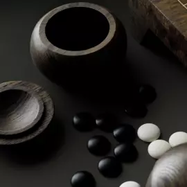 Набор для игры в Го из мореного дуба "Morwood" с латунью